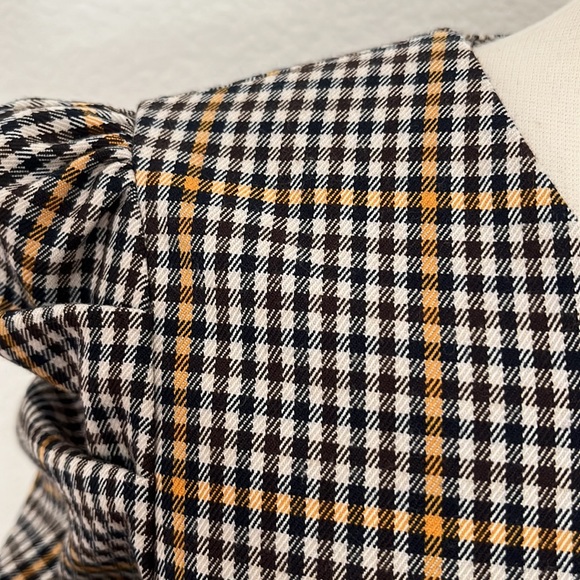 Amanda Uprichard Westwick Plaid Puff Sleeve Mini Dress Small - Picture 11 of 13